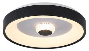 Searchlight 89735-38BK - dimmelhető LED mennyezeti lámpa POLKA 24W/230V + 6W átm. 38,5 cm fekete