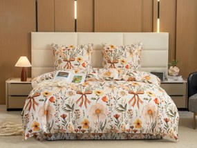 Mikroszálas ágyneműhuzat FLORAL RIBBON krémszínű Ágyneműhuzat mérete: 70 x 90 cm | 140 x 220 cm