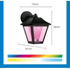 WiZ - LED RGBW Dimmelhető kültéri fali lámpa LED/9,5W/230V IP44 Wi-Fi