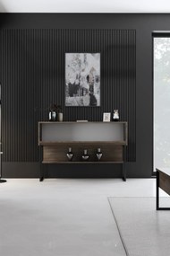 Komód Luxe - Black, Walnut
