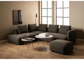 Szürke márvány kerek dohányzóasztal ø 80 cm Prunus – Actona