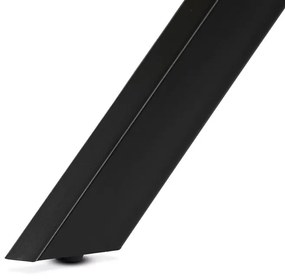 Kerek Étkezőasztal 120×120×75,5 cm, MDF Old Wood + Fekete Fém Láb