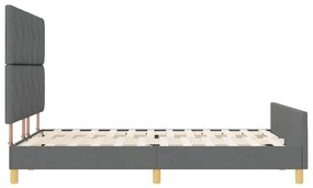 Sötétszürke Ágykeret 160x200 cm Szövet