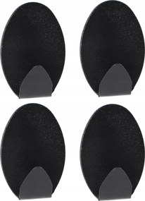 Akasztó Törölköző Akasztó Fali Tartó Akasztó Fekete Öntapadós 4db