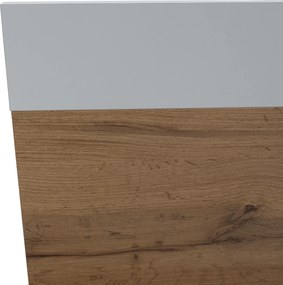 Dupla ágy, 160x200, tölgy wotan/fehér, GABRIELA