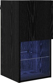 vidaXL Falsítható TV Szekrény Fekete tölgy 30,5 x 30 x 60 cm Faanyag