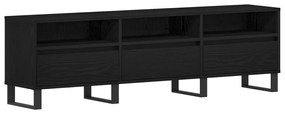 TV Szekrény Fekete Tölgy 150x30x44,5 cm Műanyag