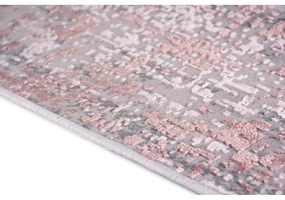 Rózsaszín-szürke pamut lépcsőszőnyeg szett 16 db-os 25x65 cm Milano Pembe – Vitaus