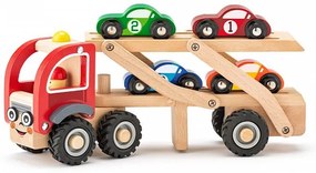 Woody játék - vontató versenyautókkal