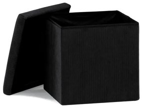 Fekete Kordbársony Tárolós Puff. TAB-471 BK6