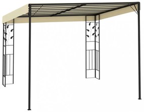 vidaXL krémszínű falra szerelhető pavilon 3 x 3 x 2,5 m