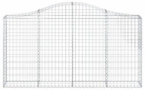 15 db íves horganyzott vas gabion kosár 200x30x100/120 cm