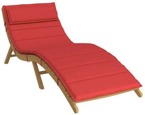 piros oxford-szövet napozóágypárna 180x60x4 cm