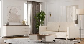 CORDOBA dohányzóasztal 110x63x11.5 cm, kasmír- tölgy- fekete