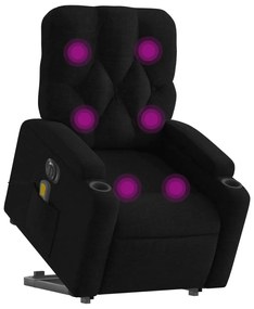vidaXL fekete szövet dönthető elektromos álló masszázsfotel