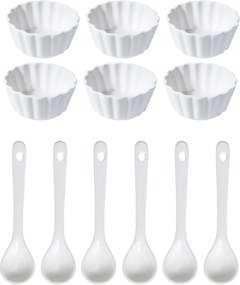 EH Vlnovka szervírozó tálak és kanálkészlet kerek,12 db