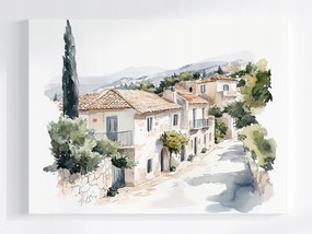 Poszter Város Dél Spanyolország Utca Házak 80x60