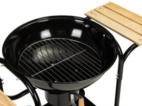 Kerti grill fedéllel, hamutartóval és polcokkal