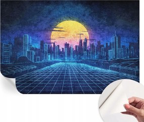 Dekoratív Öntapadós Tapéta Divatos Minták Futurisztikus Tájkép 104x70 cm