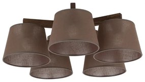 Brilagi - Felületre szerelhető LATTE mennyezeti csillár 5xE27/15W/230V fenyő/barna