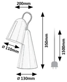 Rabalux 74225 - LED Asztali lámpa RABAL 1xE14/4W/230V fekete