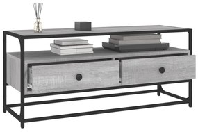 szürke sonoma színű szerelt fa TV-szekrény 100 x 35 x 45 cm