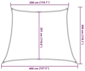 piros HDPE napvitorla 160 g/m² 3/4 x 3 m