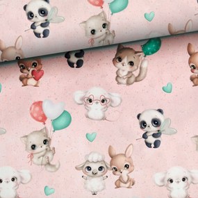 Függöny anyaga Kis rózsaszín