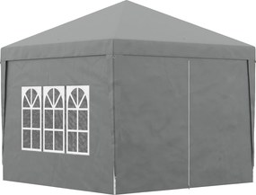 Outsunny 3x3 m-es Összecsukható Kerti Pavilon 2 Ajtóval, 2 Ablakkal, 4 Oldalpanellel és Hordtáskával, Acél és Oxford Szövet | Aosom