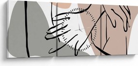 Kép - Női test vonal művészet N⁰2 (órával) (90x30 cm)