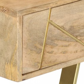 fiókos tömör mangófa íróasztal 100 x 55 x 75 cm