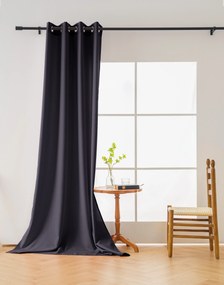 OXFORD sötétszürke függöny 140x250 cm Felfüggesztés: Fém gyűrűk
