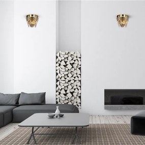 Kristály fali lámpa GRACE 2xE14/40W/230V arany