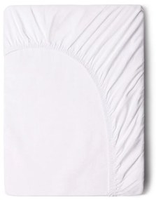 Fehér pamut gumis lepedő, 140 x 200 cm - Good Morning