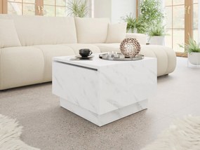 Dohányzóasztal Nasonat 60 x 60 (fehér márvány) (tárolóhellyel). 1103740