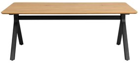 Étkezőasztal tölgyfa dekoros asztallappal 100x200 cm Bristol – Actona