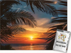 Fotótapéta Tengerpart Pálmafák 3D Természet Hálószoba Nappali Tapéta Flizelina 200x140