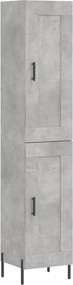 vidaXL betonszürke szerelt fa magasszekrény 34,5x34x180 cm