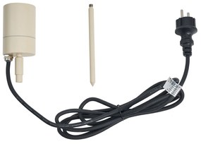 Krémszínű leszúrható spotlámpa GU10 50mm állítható IP44 kábellel és dugóval - Solo