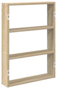 sonoma tölgy színű szerelt fa fali polc 43 x 9 x 60 cm