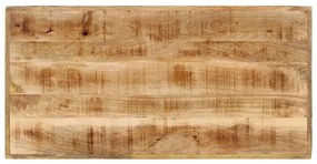 Tömör mangófa és vas bárasztal 110 x 55 x 107 cm