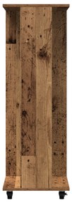 Ruhásszekrény Kerekekkel Régi Fa 102x38x110 cm Mérnöki Fa