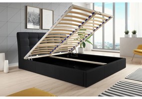 Kárpitozott ágy ADLO mérete 140x200 cm Fehér eko-bőr