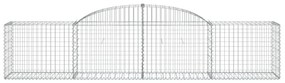 4 db íves horganyzott vas gabion kosár 300x50x60/80 cm