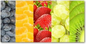 Fotó kép edzett üveg Színes gyümölcsök 140x70