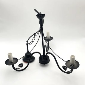 Brilagi - LED Csillár láncon COTTAGE 3xE14/40W/230V fekete/fehér