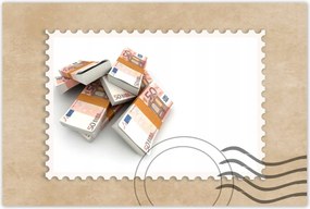 Poszterek 60x40 Egy kupac pénz Euro Bankjegyek