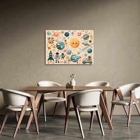 Üveg kép - Darabok az űrből (70x50 cm)