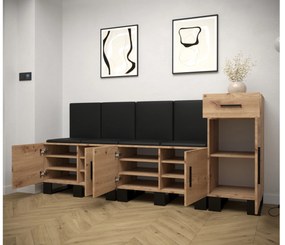 Előszobabútor Amanda 17 (artisan tölgy + rózsaszín). 1086002
