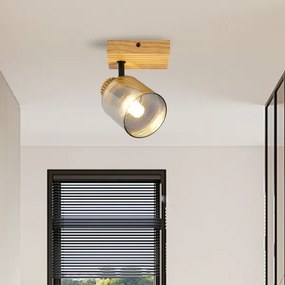 Brilagi - Falra szerelhető spotlámpa HYGGE 1xE14/15W/230V gumifa/füstszínű